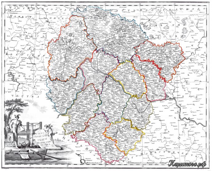 Ярославское наместничество на карте 1792 года